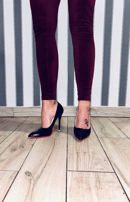 181/ OD RĘKI 40 Czarne 36-48EU klasyczne buty szpilki trans crossdress