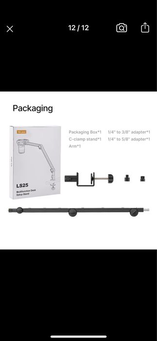 Ulanzi VIJIM LS25  стійка настільна для мікрофону, камери пантограф