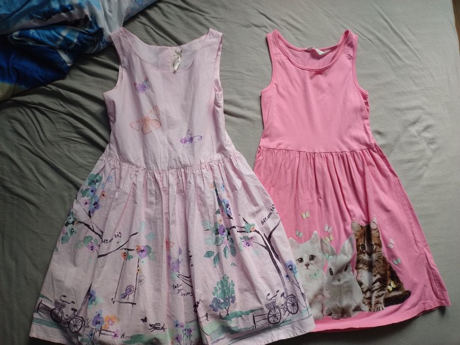 Dwie sukienki 134 h&M