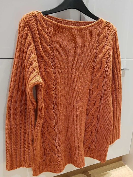Sweter w kolorze cegły S/M