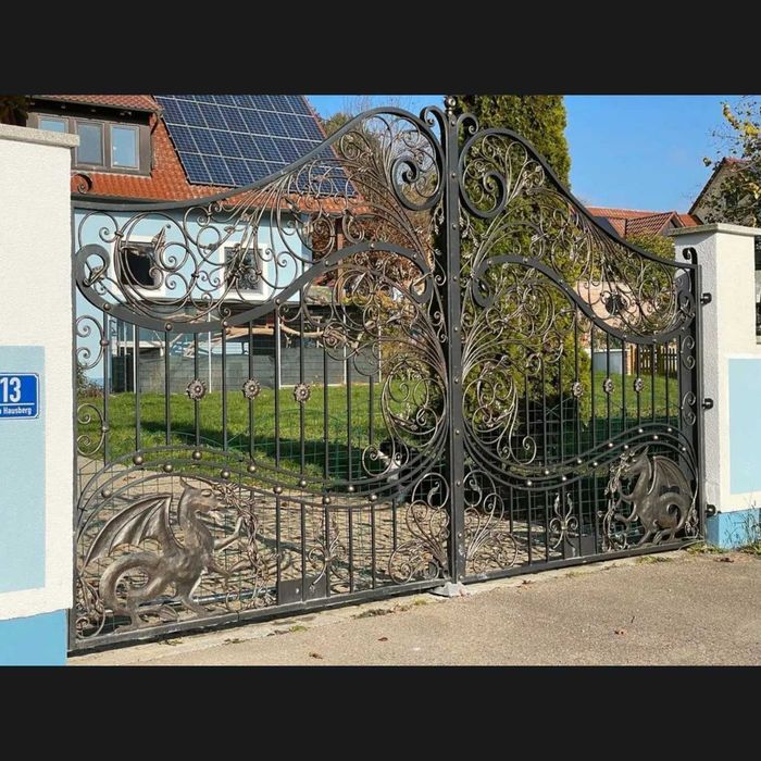 Откатные и расспашные кованые ворота от ПРОИЗВОДИТЕЛЯ