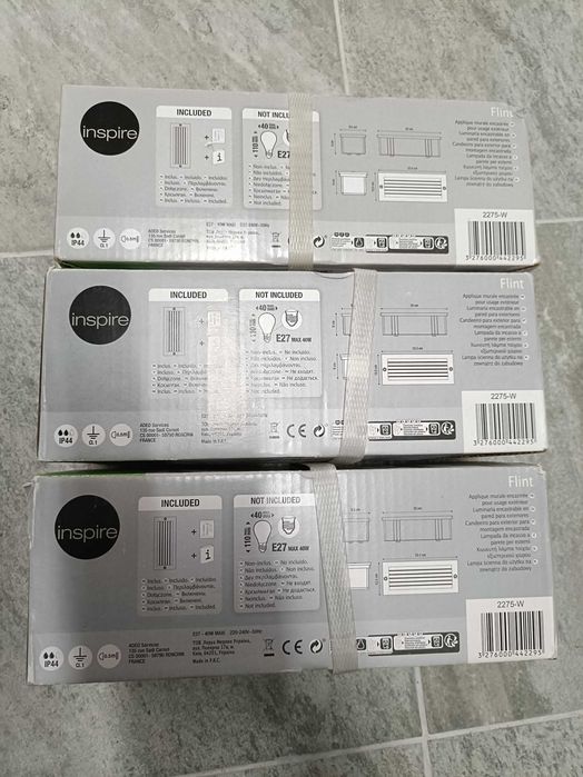 3 Focos de encastrar INSPIRE FLINT E27 Branco