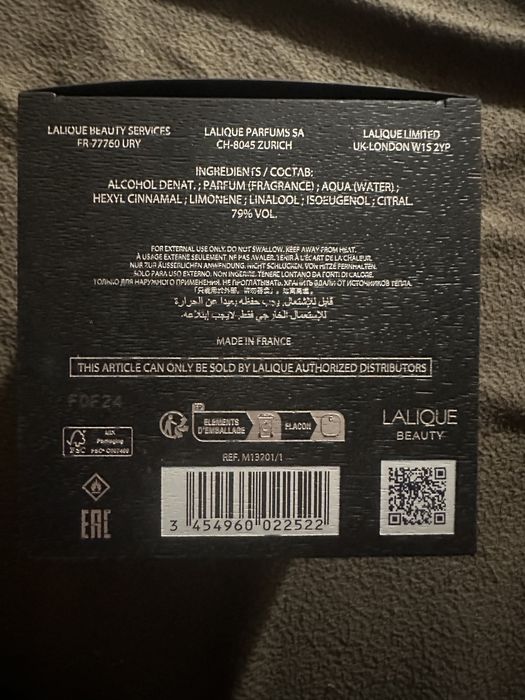 Lalique Encre Noire Туалетна вода 100 ml