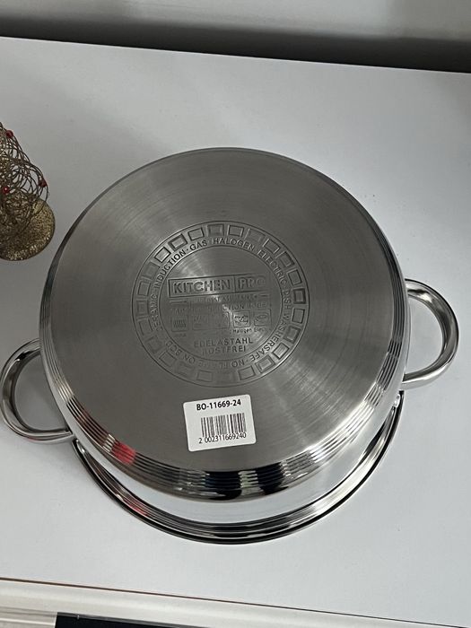 (6,5л) Велика каструля з нержавійки