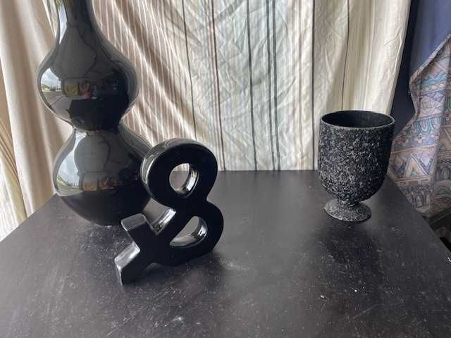 Conjunto decorativo preto (3 peças)
