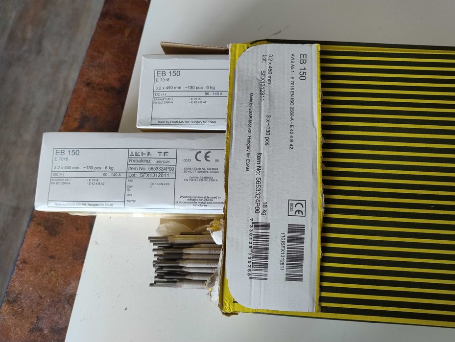 ELEKTRODY ZASADOWE EB-150 fi 5,0 op. 6kg