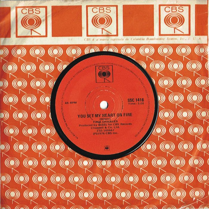 Tina Charles – You Set My Heart On Fire- 45 Rpm 7" -