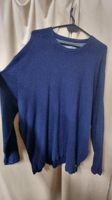 Granatowy męski sweter z bawełną 2xl RJR.John Rocha