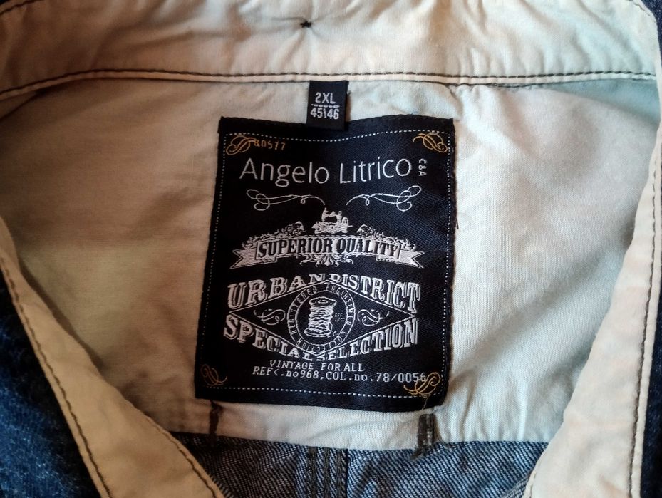 джинсовая рубашка ANGELO LITRICO ХXL состояние новой качество ГЕРМАНИЯ