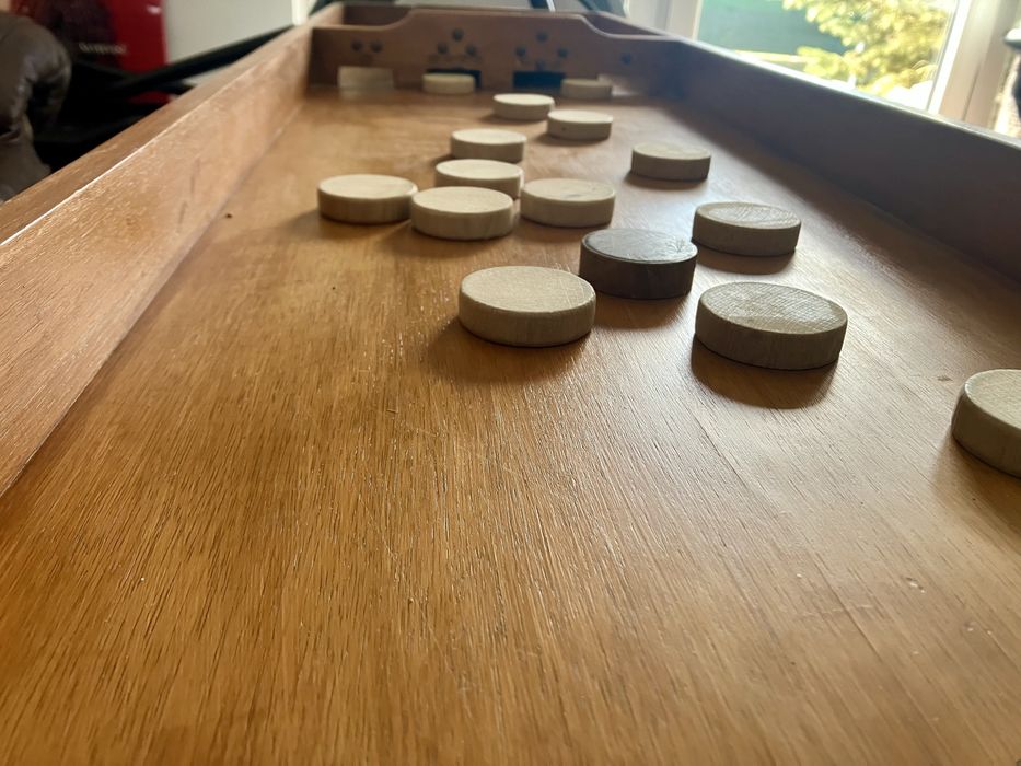 Shuffleboard currling drewniana stara gra