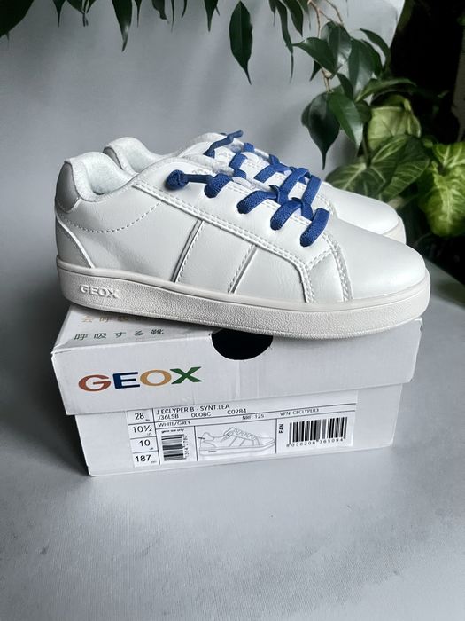 білі кеди 28р. 18,4см Geox Eclyper на хлопчика, сліпони, кросівки весна та літо