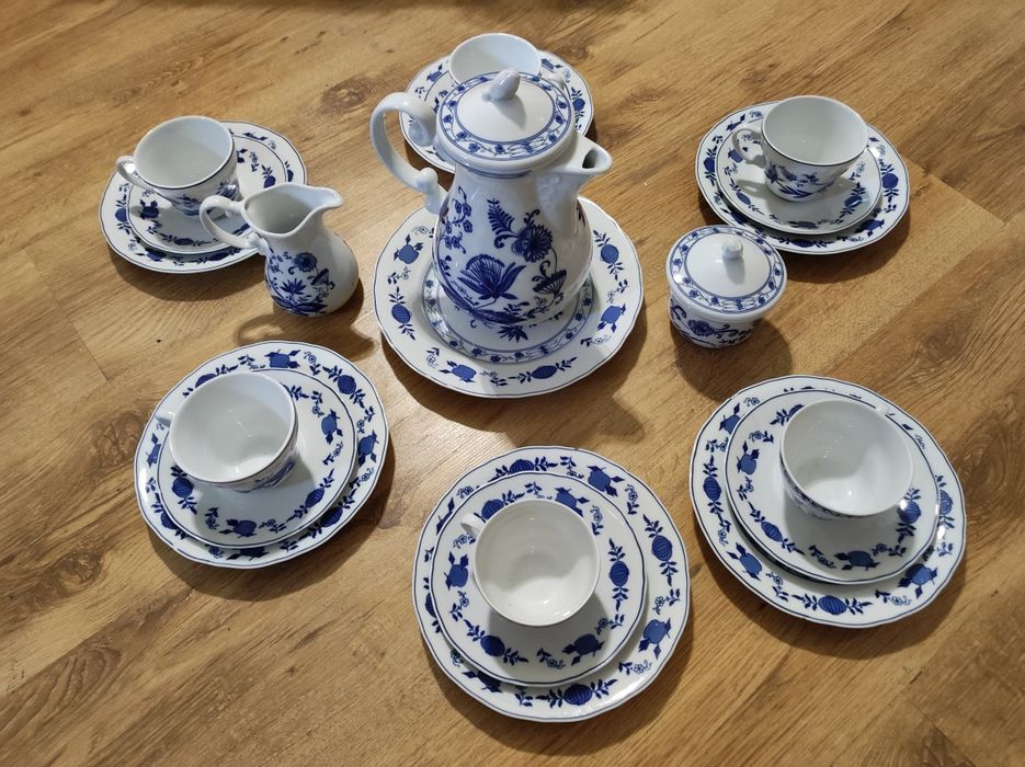 Кофейный сервиз Zwiebelmuster Wellco Krefeld Германия