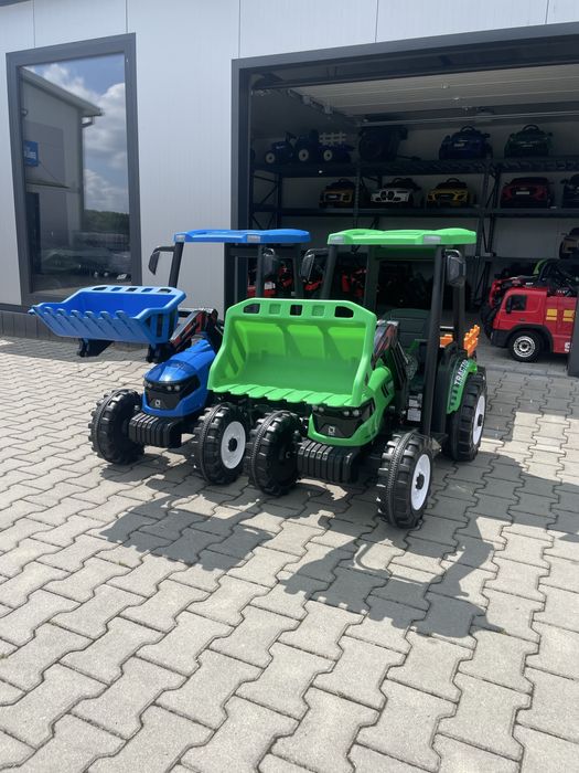 MEGA Traktor na akumulator dla dzieci Niebieski oraz Zielony 2x200W