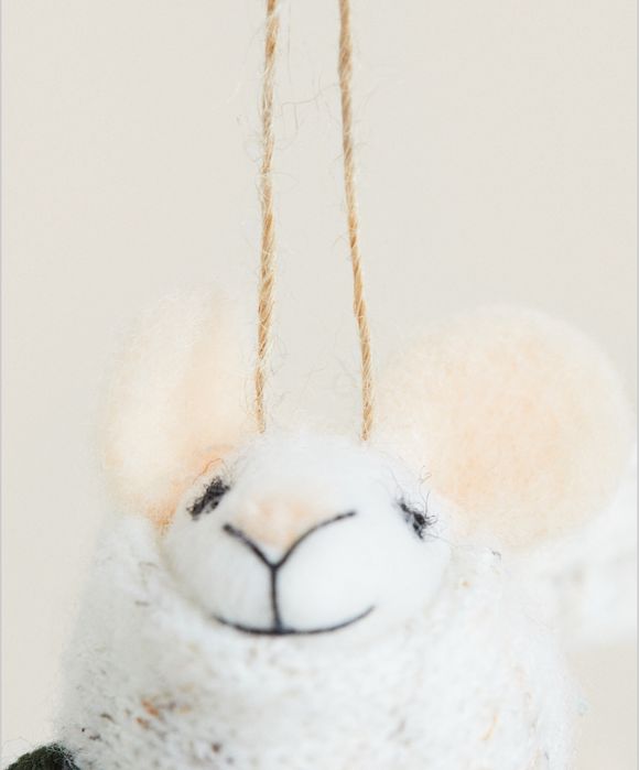 Enfeite Lã Rato Malha Natal Zara Home NOVO