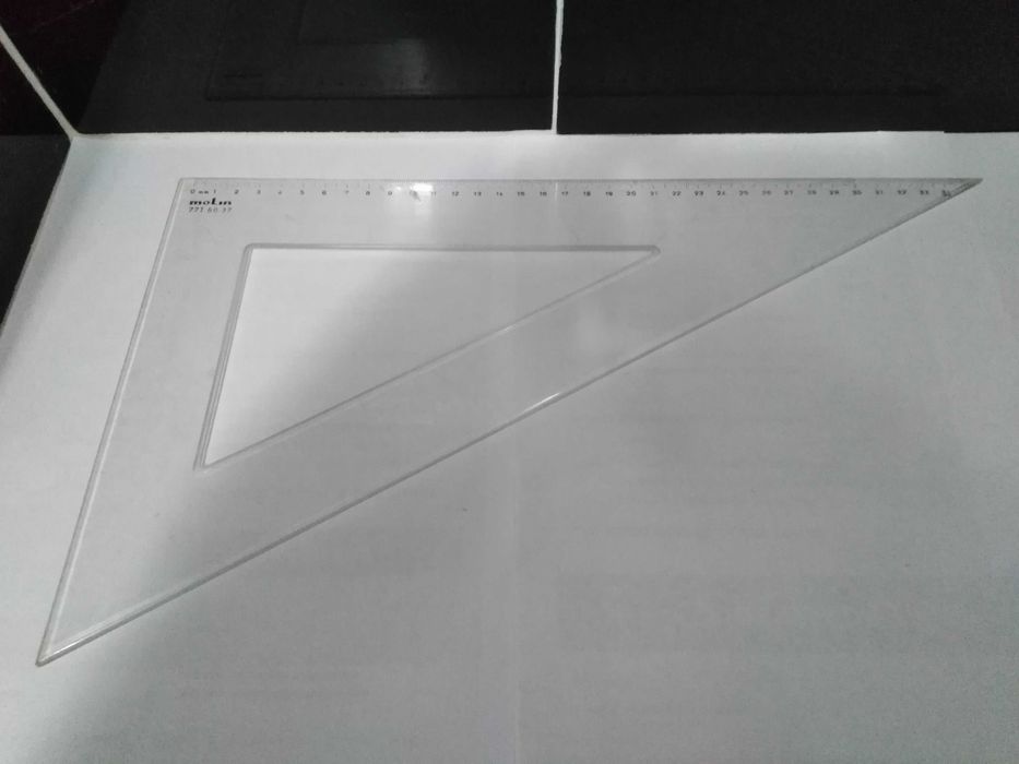 Régua T + Esquadro moLin- Régua desenho técnico Arquitetura/Engenharia
