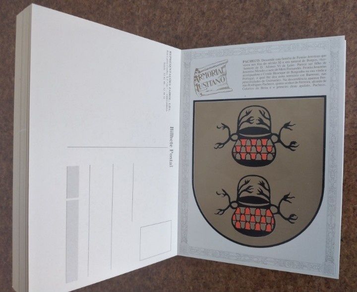 Armorial Lusitano 72 postais - novos na caixa original