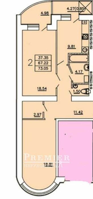 Просторная 2-комнатная квартира. Госпрограммы