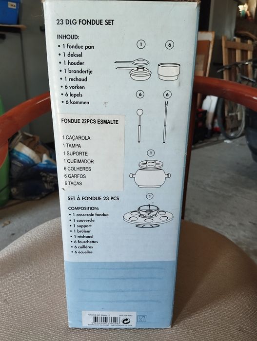 Set Fondue 23 peças branco usado 1 vez