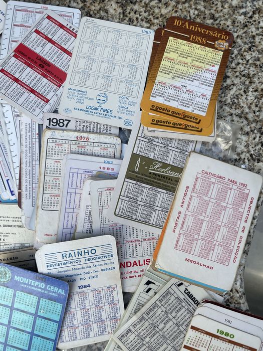 Colecao de Diversos Calendarios Raros e Antigos