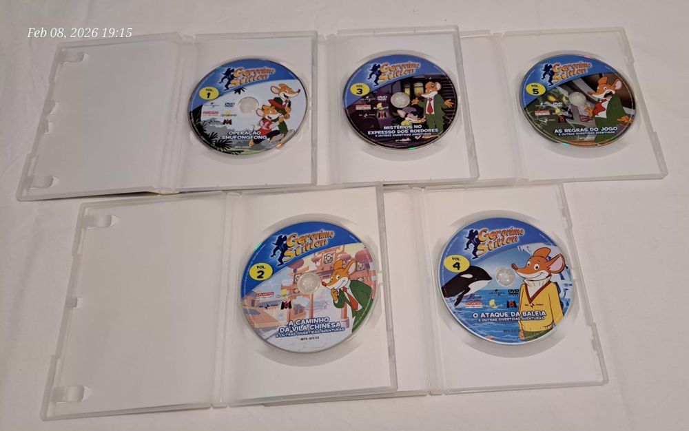 Coleção 5 DVDs Gerónimo Stilton em Português