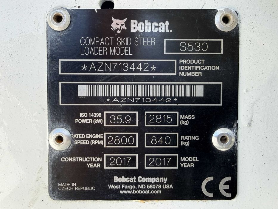 Bobcat S530 2017 Mini-Carregadora