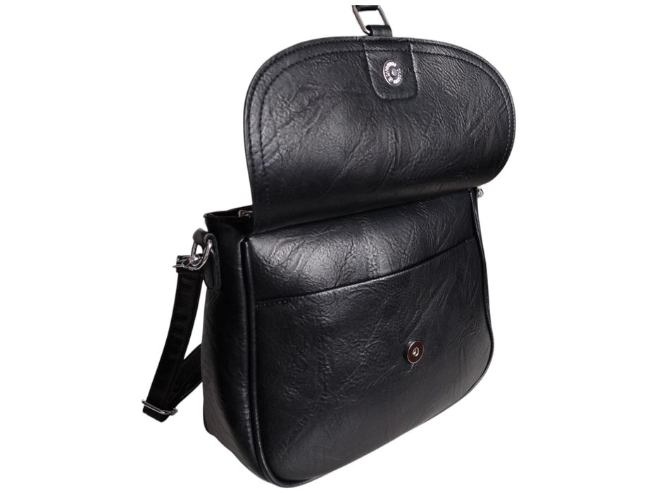 Torebka Damska, Modna Listonoszka Na Ramię, Czarny, Miejska A5