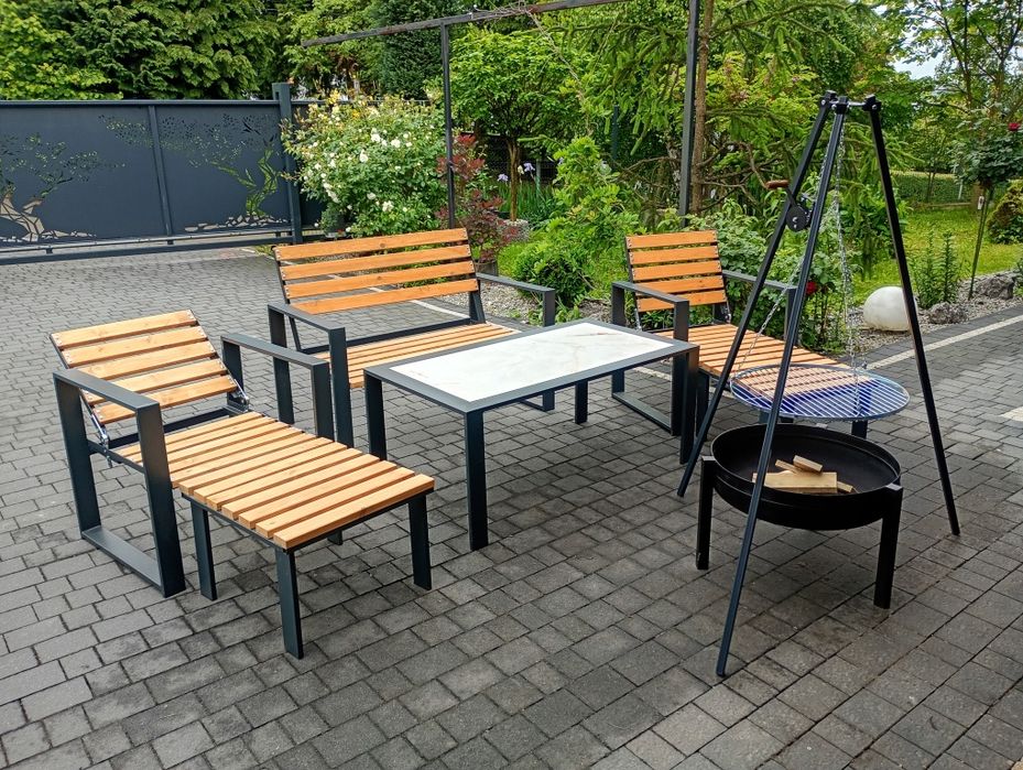 Nowy zestaw komplet ogrodowy, stół, krzesła, grill, fotel