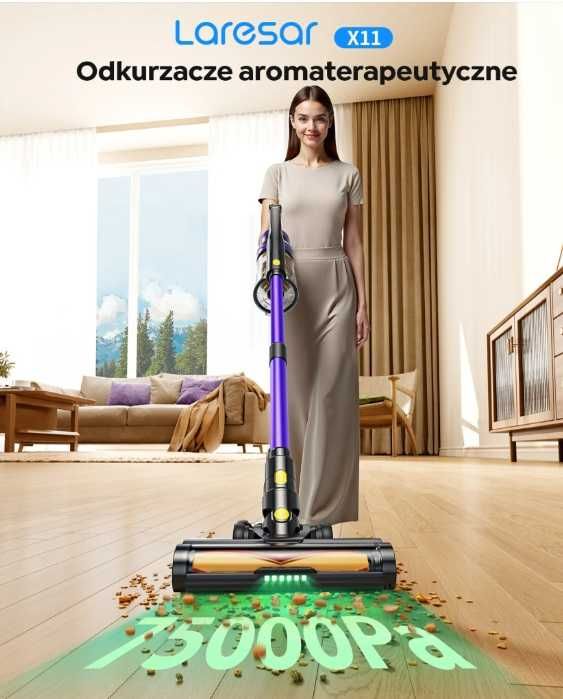 Laresar X11 odkurzacz, 550 W/75k Pa, alternatywa Dyson Gratis Dostawa