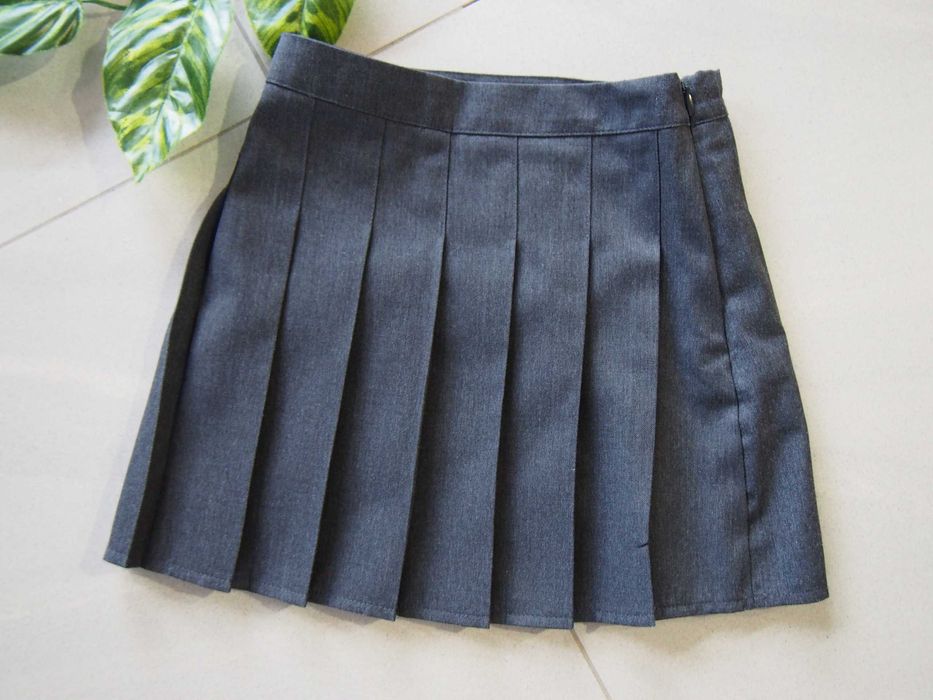Spódnica szkolna 98-104 cm szara george plisowana
