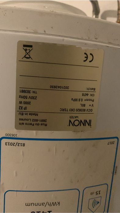 Termoacumulador 80 litros