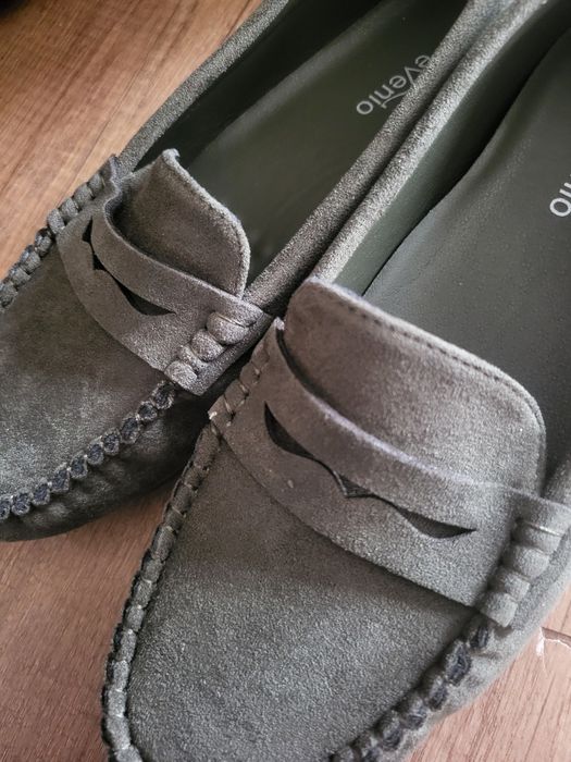 Mokasyny khaki damskie