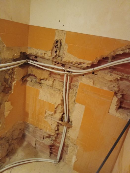 Canalização,  da casa de baho   completa