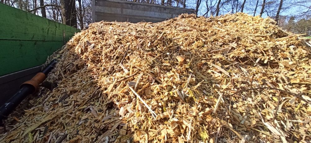 Sprzedam drobną zrębkę ogrodową – Mix liściasto-iglasty