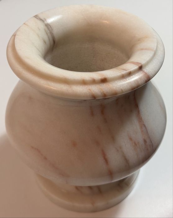 Excelente Vaso Decorativo em Mármore Maciço (25cm / 11kg) – Excelente Estado