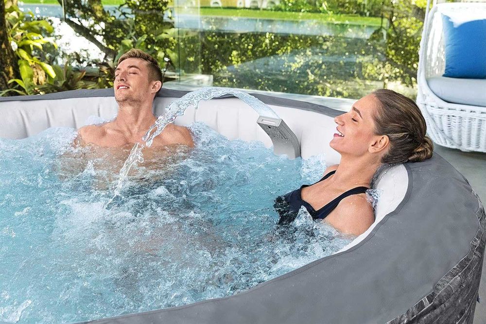 SaluSpa Cascata 7 cores alternadas LED para relaxar compatível com Bestway - Novo na caixa