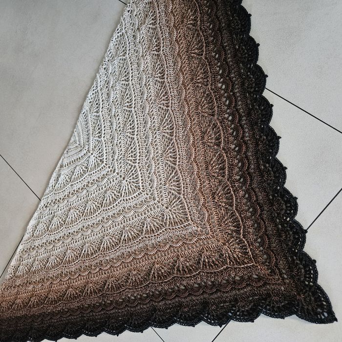 Chusta robiona na szydełku rękodzieło Handmade idealna na prezent