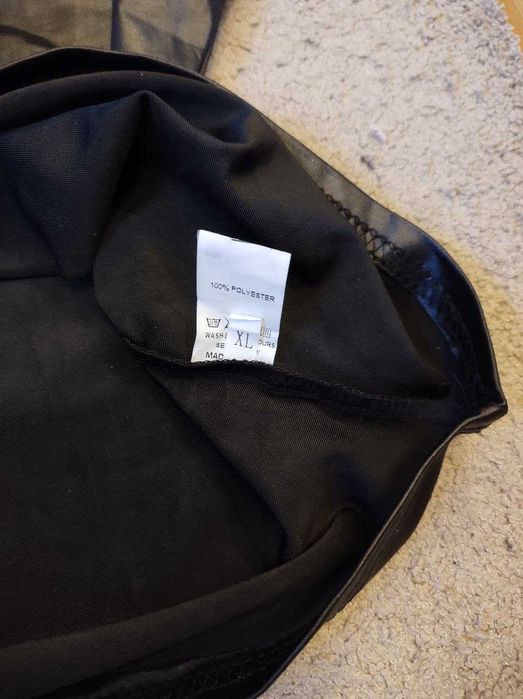 Шкіряна блуза Топ Гольфіком Майка Футболка Кожа Стиль L-XL з горлом