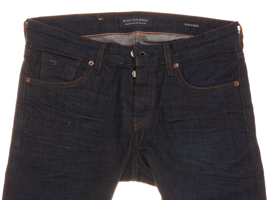 Spodnie Scotch & Soda Ralston Dark Blue W31 L32 Męskie Jeans Button