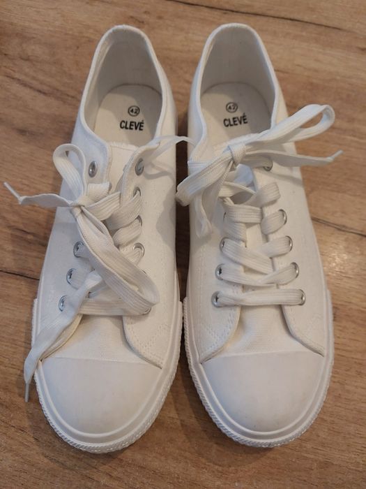 Trampki tenisówki Białe Cleve  r 42 męskie
