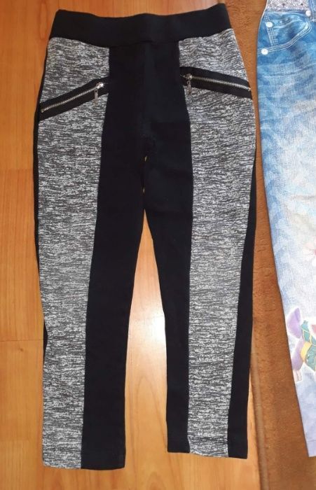 Cocodrillo146 Spodnie leginsy swetr biały komunia128 bluzka biała 122.