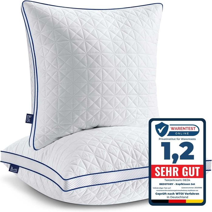 Nowa poduszka / 2szt / 80x80cm / z zamkiem / 1500g / BEDSTORY/ W853!
