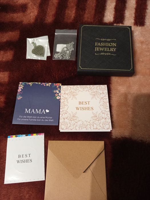 Naszyjnik Serce dla Mamy – Prezent z grawerem + pudełko i kartka