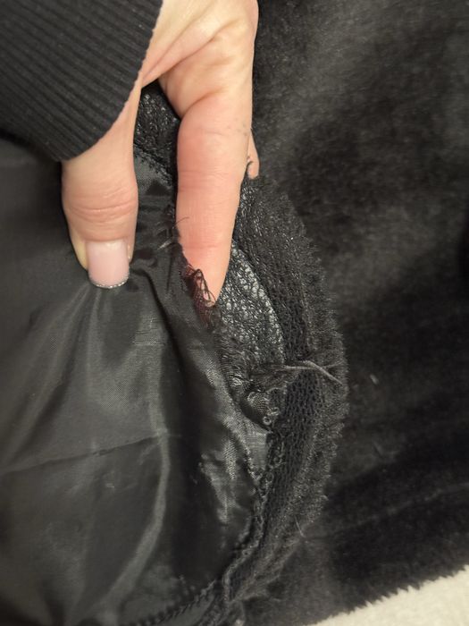 Чорна дублянка з еко-шкіри, р. S-M