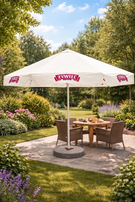Parasol ogrodowy 4m i poszycia 4m