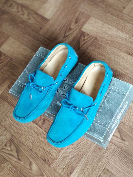 Кожаные люксовые мокасины Santoni club Италия