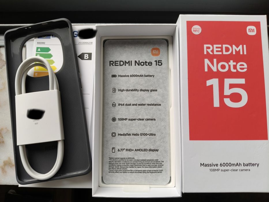 Xiaomi Redmi Note 15 8/256GB Azul COMO NOVO na caixa com Garantia