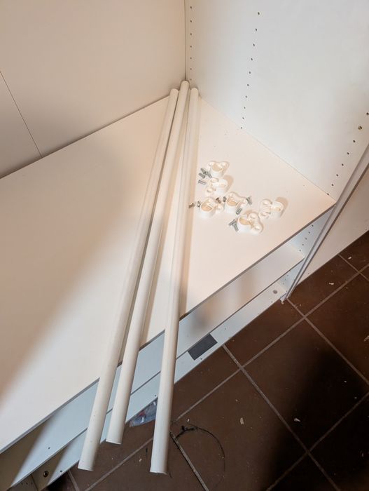 Drążek biały 100cm KOMPLEMENT do szafy Ikea Pax