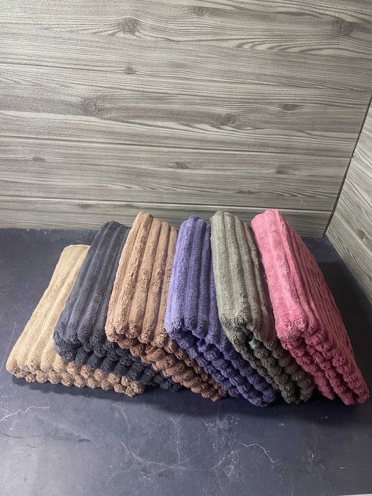 Рушники Шарпей різні кольори банні, для лиця та рук, Мікрофібра