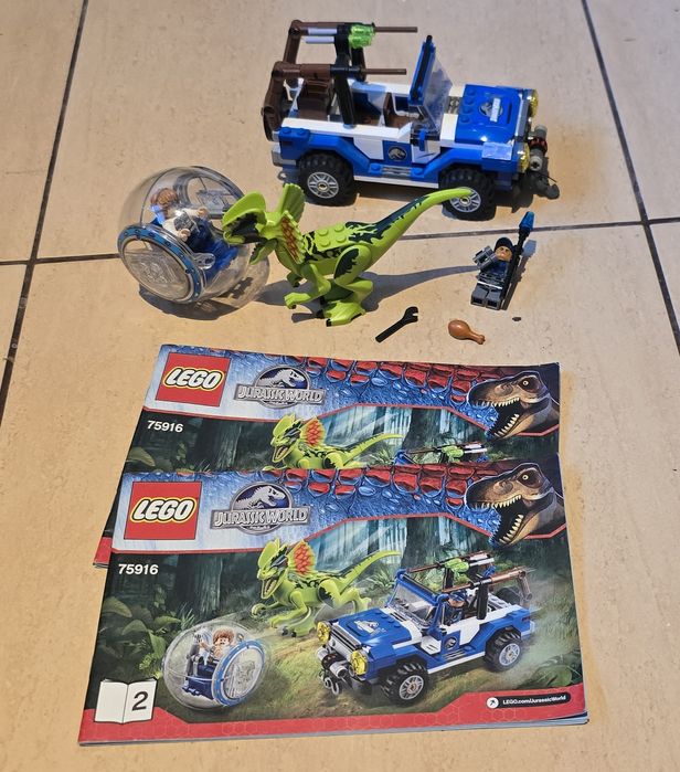 LEGO 75916 Jurassic World Zasadzka dilofozaura komplet