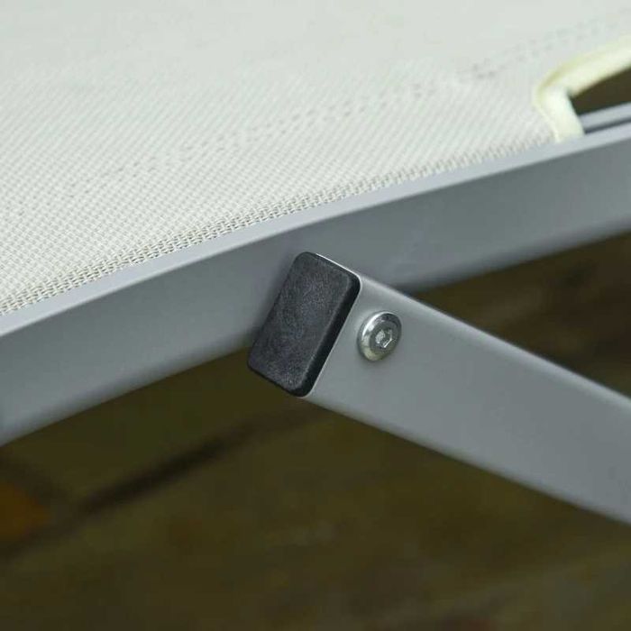 2 espreguiçadeiras ergonómicas dobráveis em forma de S - Bege